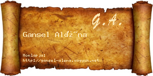Gansel Aléna névjegykártya